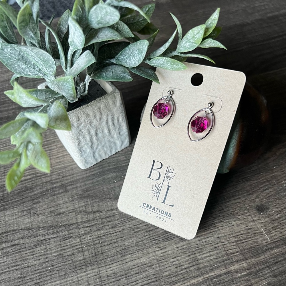 Dark Pink Fuchsia Dangles